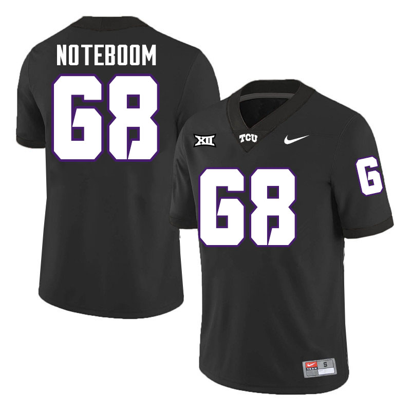 #68 Joe Noteboom TCU Jersey,Texas Christian University Horned Frogs Football Jersey-Black